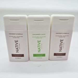Set of 3 Native Shampoo Travel Size 3oz each